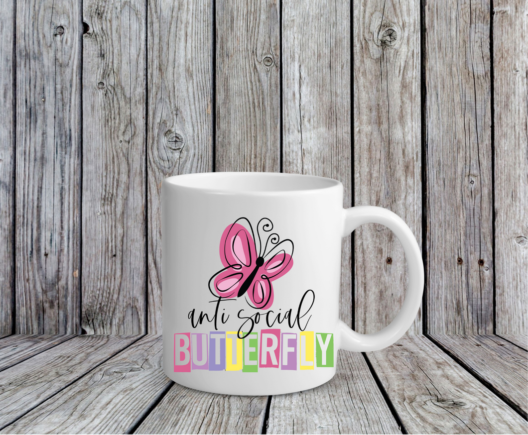 Anti-Social Butterfly Coffee Mug